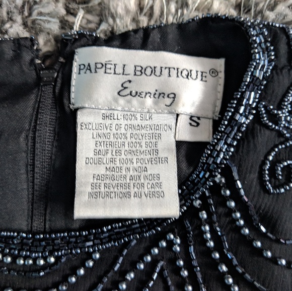 ❌ Black vintage beaded silk top - Picture 5 of 5